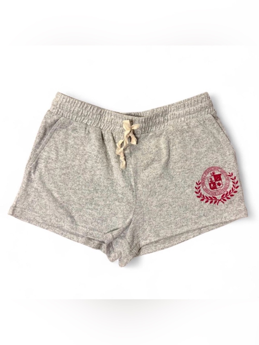 NWT Spirit Jersey Virginia Tech Hokies VT Women Gray Crest Logo Pockets Shorts S